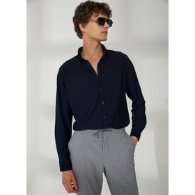 AT.P.CO A266CARLST98 Lacivert Slim Fit Düğmeli Yaka Erkek Gömlek