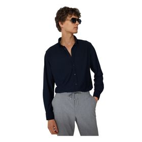 AT.P.CO A266CARLST98 Lacivert Slim Fit Düğmeli Yaka Erkek Gömlek