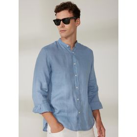 AT.P.CO A266DANIELL20 Mavi Slim Fit Düğmeli Yaka Erkek Gömlek