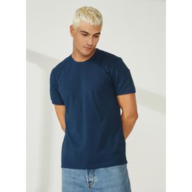 AT.P.CO A266T2P02 Bisiklet Yaka Koyu Mavi Erkek T-Shirt