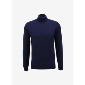 AT.P.CO A274A07EMP Koyu Mavi Yarım Balıkçı Yaka Slim Fit Erkek Kazak