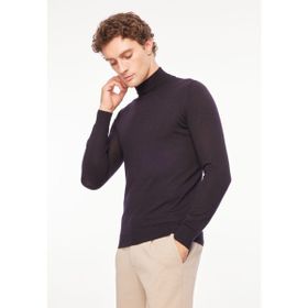 AT.P.CO A274A07EMP Siyah Yarım Balıkçı Yaka Slim Fit Erkek Kazak