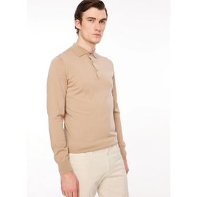 AT.P.CO A274A08EMP Açık Kahve Polo Yaka Slim Fit Erkek Kazak