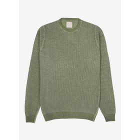 AT.P.CO A274S37COLD Koyu Yeşil Bisiklet Yaka Slim Fit Erkek Kazak