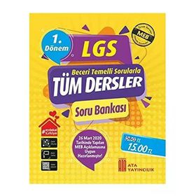 Ata Yayınları 8. Sınıf LGS 1. Dönem Tüm Dersler Soru Bankası