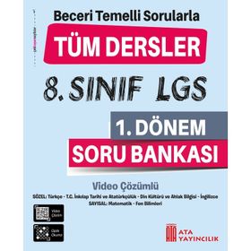 Ata Yayınları 8. Sınıf LGS 1. Dönem Tüm Dersler Soru Bankası