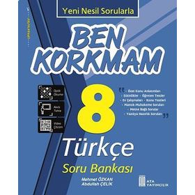 Ata Yayınları8. Sınıf Türkçe Ben Korkmam Soru Bankası