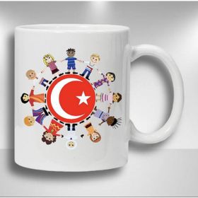 ATA463 23 Nisan Kemal Atatürk ve Çocuk Sihirli Kupa Bardak