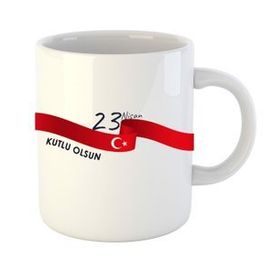 ATA463 23 Nisan Kemal Atatürk ve Çocuk Sihirli Kupa Bardak