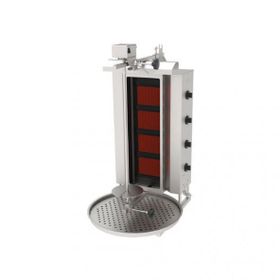 Atalay ADGC-4-U Gazlı Camlı Üstten Motorlu 4 Radyanlı 230 V Döner Makineleri