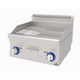Atalay E AEI 660 ND CR 60x60x30 cm Yarı Nervürlü Yarı Düz Krom Yüzeyli Setüstü Elektrikli Izgara