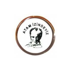 Atam İzindeyiz Yuvarlak Rozet Vt609
