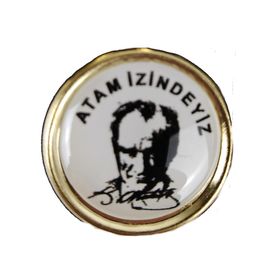 Atam İzindeyiz Yuvarlak Rozet Vt609