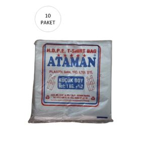 Ataman 25X33 cm 1 Kg 1700 Adet Küçük Boy Kalın Şeffaf Atlet Poşet