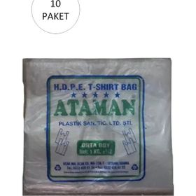 Ataman 27X47 cm 1 Kg 1450 Adet Orta Boy Kalın Şeffaf Atlet Poşet