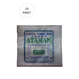 Ataman 27X47 cm 1 Kg 1450 Adet Orta Boy Kalın Şeffaf Atlet Poşet