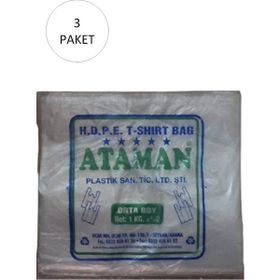 Ataman 27X47 cm 1 Kg 435 Adet Orta Boy Kalın Şeffaf Atlet Poşet