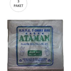Ataman 27X47 cm 1 Kg 435 Adet Orta Boy Kalın Şeffaf Atlet Poşet
