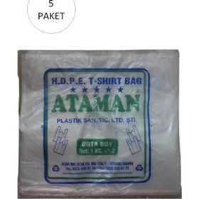 Ataman 27X47 cm 1 Kg 725 Adet Orta Boy Kalın Şeffaf Atlet Poşet
