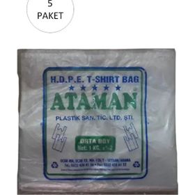 Ataman 27X47 cm 1 Kg 725 Adet Orta Boy Kalın Şeffaf Atlet Poşet