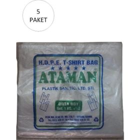Ataman 27X47 cm 1 Kg 725 Adet Orta Boy Kalın Şeffaf Atlet Poşet