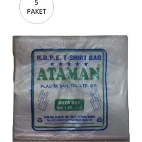 Ataman 27X47 cm 1 Kg 725 Adet Orta Boy Kalın Şeffaf Atlet Poşet