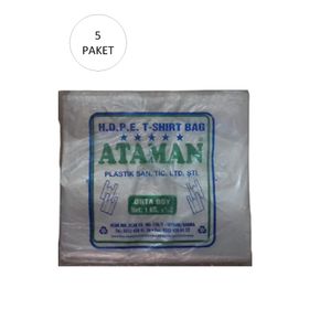 Ataman 27X47 cm 1 Kg 725 Adet Orta Boy Kalın Şeffaf Atlet Poşet