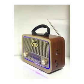 Ataşbey Ahşap Nostaljik Görünümlü Bluetoothlu USB-SD Card Radyo Müzik Kutusu