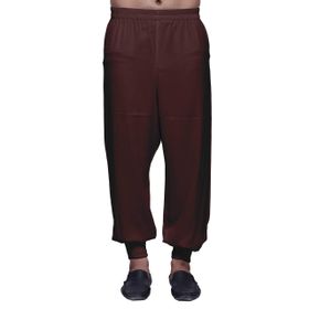Atasi Rayon Etnik Ayarlanabilir Harem Bordo Erkek Pantolon