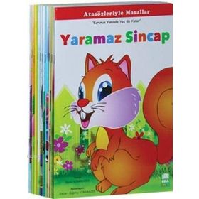Atasözleriyle Masallar Seti Düz Yazılı 10 Kitap takım Büyük boy - Emine Korkmazer