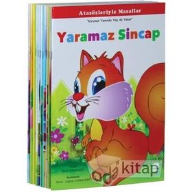 Atasözleriyle Masallar Seti Düz Yazılı 10 Kitap takım Büyük boy - Emine Korkmazer