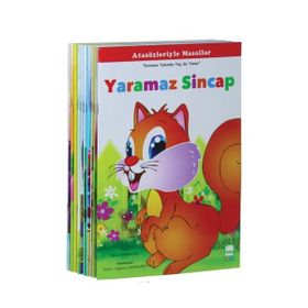 Atasözleriyle Masallar Seti Düz Yazılı 10 Kitap takım Büyük boy - Emine Korkmazer