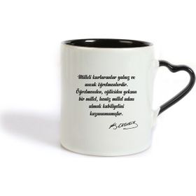 Atatürk İmzalı Atatürk Resimli Kupa Bardak