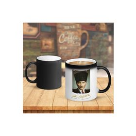 ATATURK-POSTERI Mavi Gözlü Mustafa Kemal Atatürk Sihirli Kupa Bardak