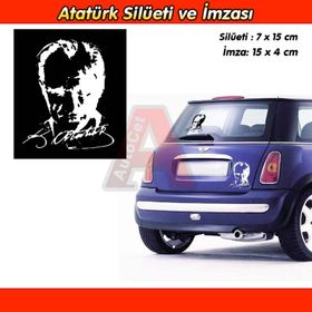 Atatürk Silüeti ve İmza Sticker