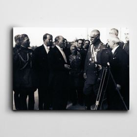 Atatürk Ve İran Şahı Kanvas Tablo