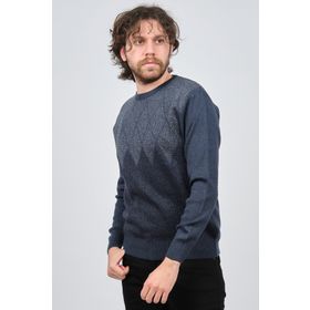 Ateş Triko 6091805 İndigo Erkek Kazak