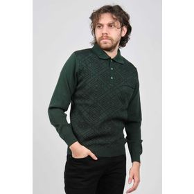 Ateş Triko 6092097 Yeşil Erkek Kazak