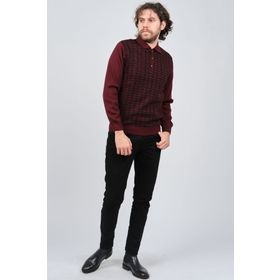 Ateş Triko 6092101 Bordo Erkek Kazak