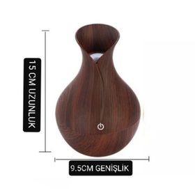 AteşTech 150 ml Led Işıklı Hava Nemlendirici Difüzör Aroma Terapi Vazo