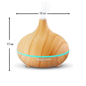 AteşTech Aroma Difüzör Gece Işığı 7 Led Nemlendirici Kumandalı Buhar Makinesi