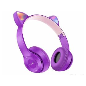 AteşTech P47m Kart Girişli Led Işıklı Kablosuz Bluetooth Kedi Kulaklık