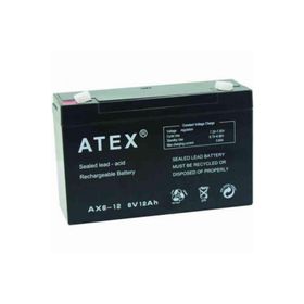 Atex AX6-12 6 V 12 Amper Kuru Akü