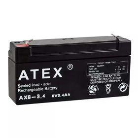 Atex AX6-3.4 6 V 3.4 Amper 12.5X6X3 CM Yatık Akü