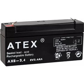 Atex AX6-3.4 6 V 3.4 Amper Yatık Akü