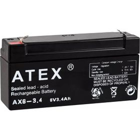 Atex AX6-3.4 6 V 3.4 Amper Yatık Akü