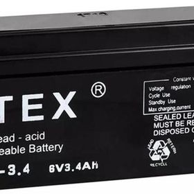 Atex AX6-3.4 6 V 3.4 Amper Yatık Akü