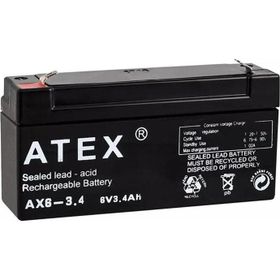 Atex AX6-3.4 6 V 3.4 Amper Yatık Akü