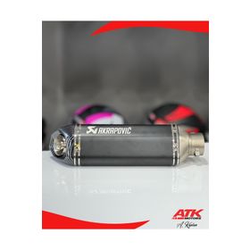 Atk Akrapovic Tüp Universal Siyah Motosiklet Egzoz