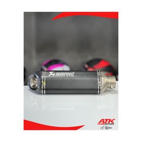 Atk Akrapovic Tüp Universal Siyah Motosiklet Egzoz